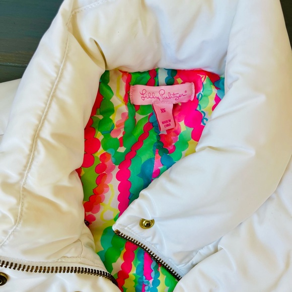 Lilly Pulitzer Isabelle White Puffer Vest, Women’s XS - Picture 3 of 7